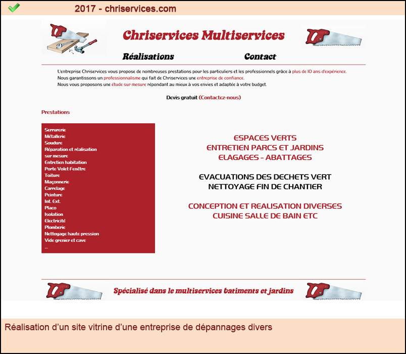 Site dpannages et services divers